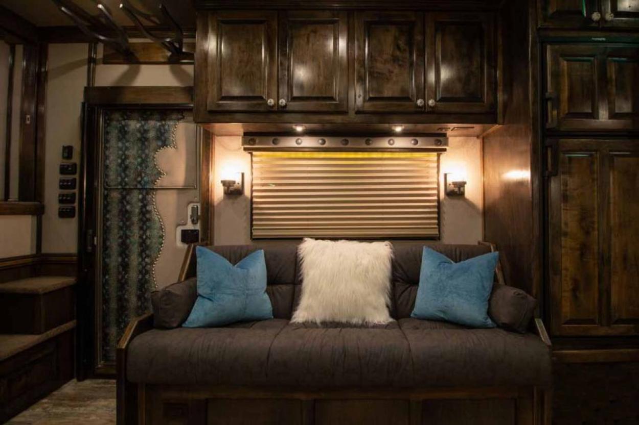 Interior of a Living Quarters Horse Trailer