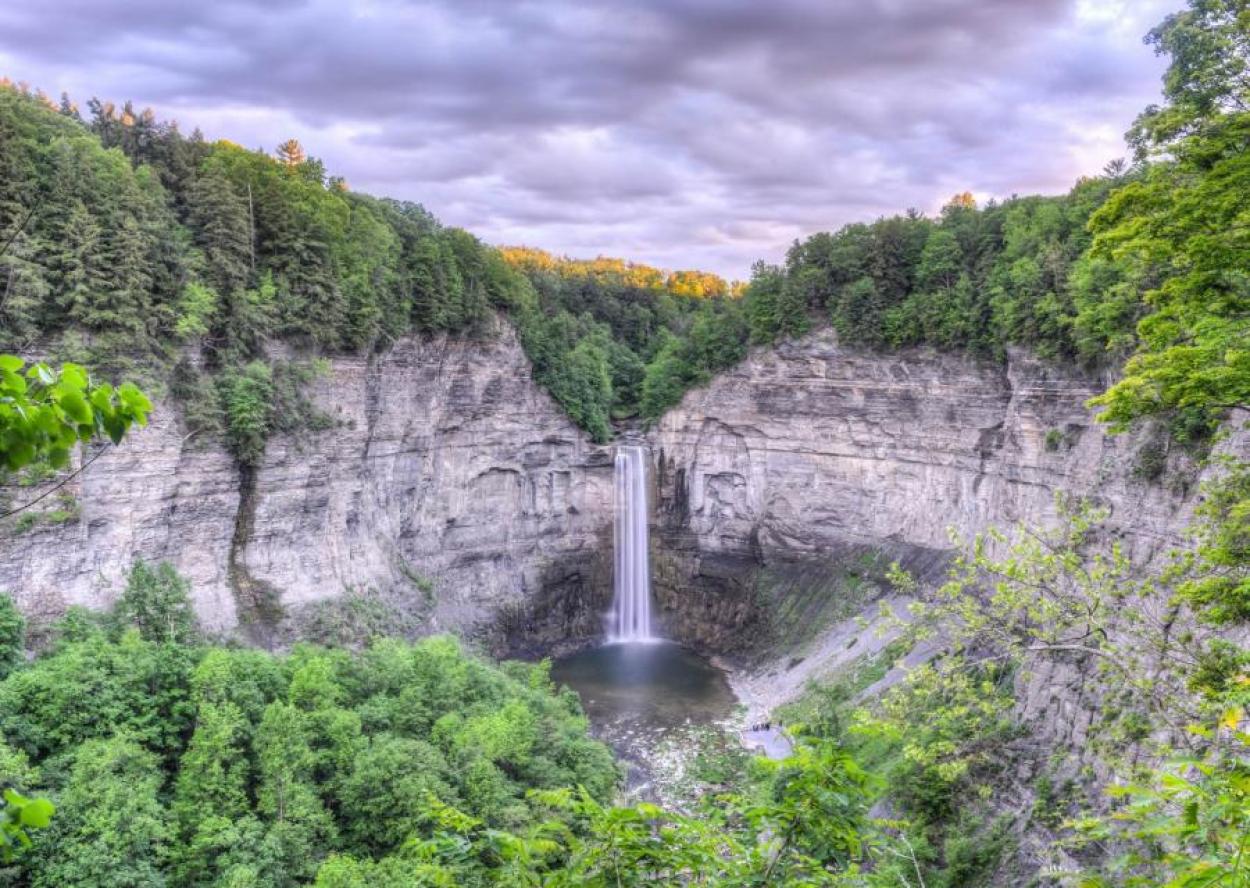 Waterfall at Taughannock Falls State Park in Trumansburg, New York