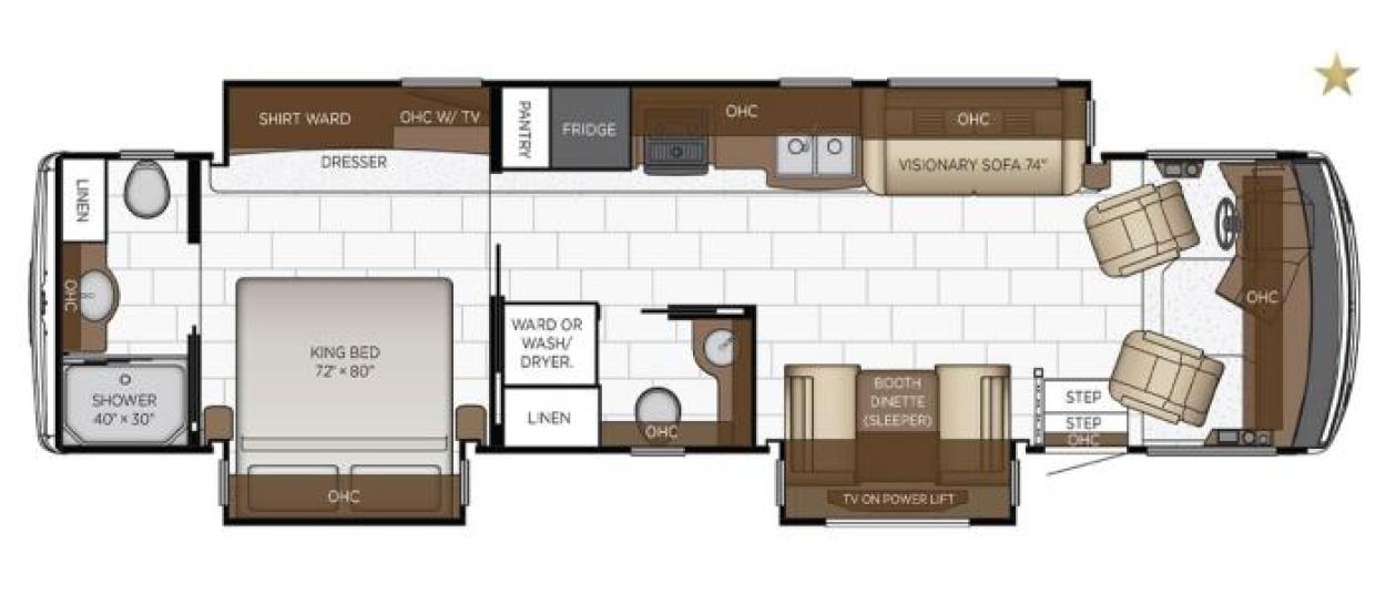 2023 Newmar Bay Star 3629 Floorplan