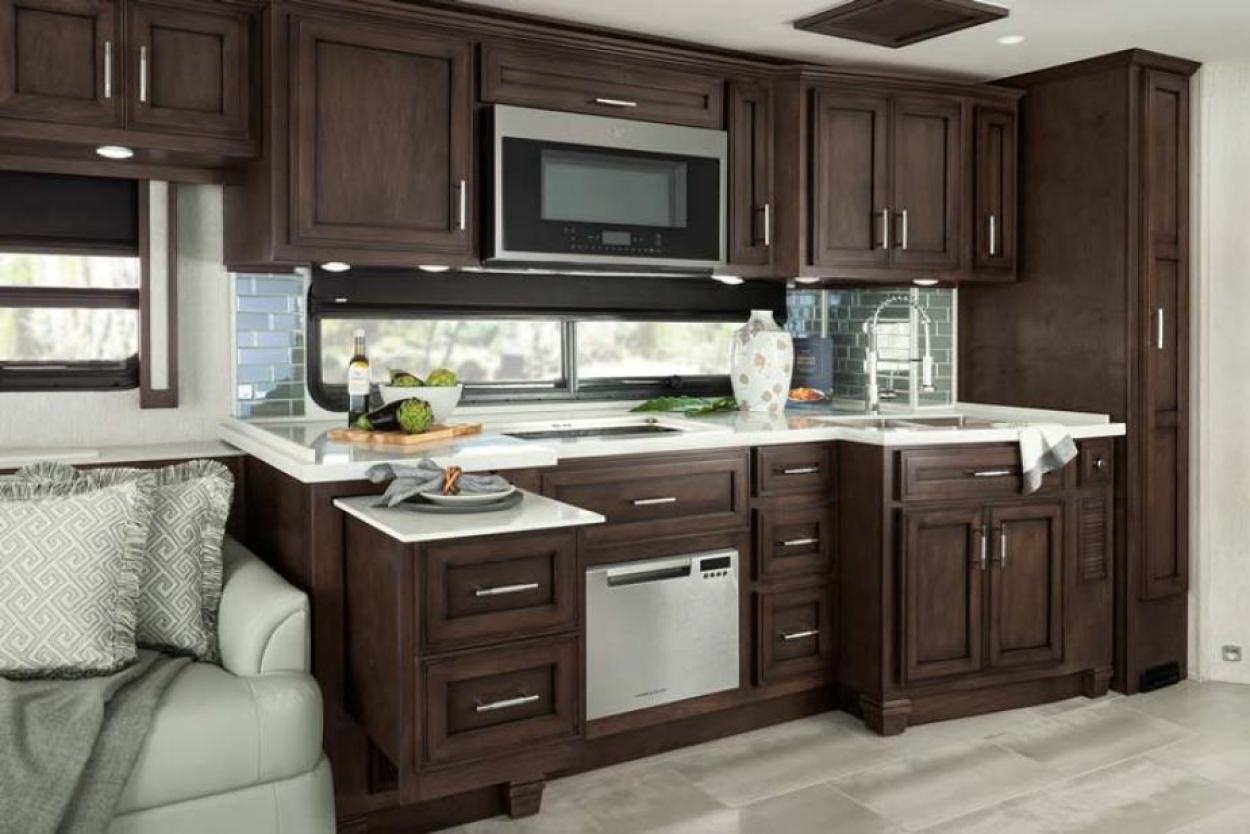 Kitchen inside the 2022 Newmar Ventana