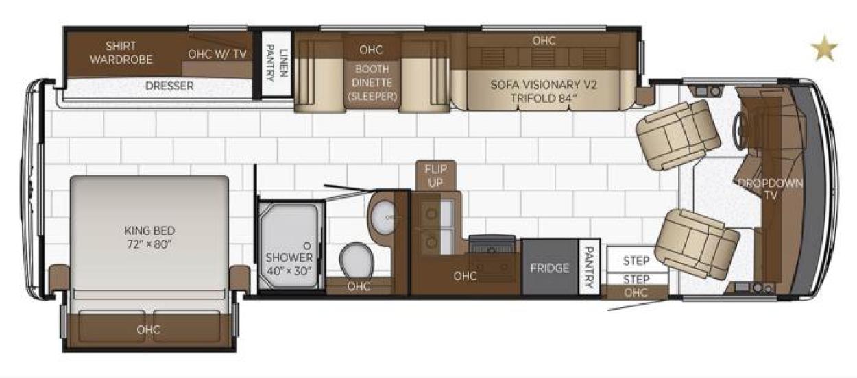 2023 Newmar Bay Star 3020 Floorplan