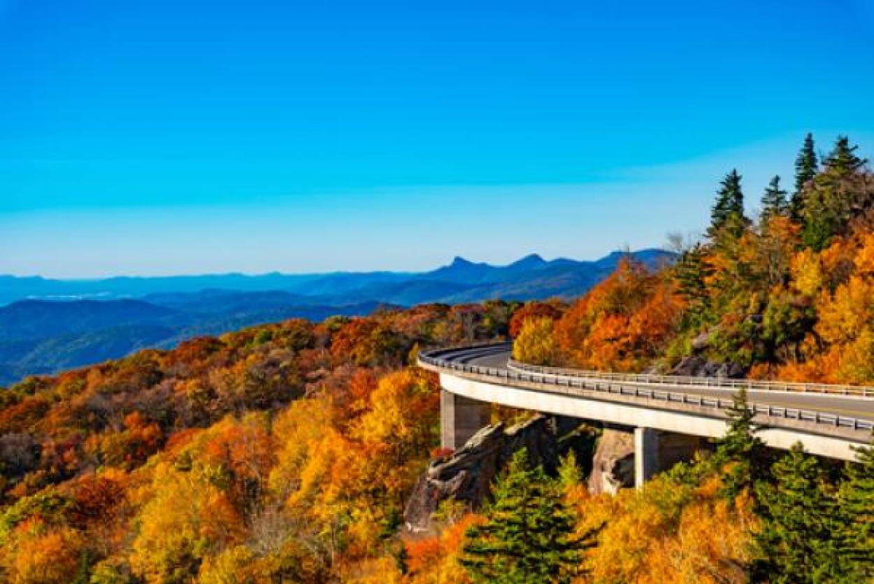 Linn Cove viaduct on the Blue Ridge Parkway