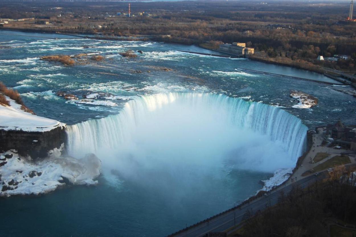 Aerial view of Niagara Falls