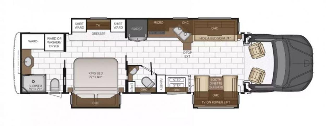 2022 Tiffin Wayfarer 25 SW Floorplan