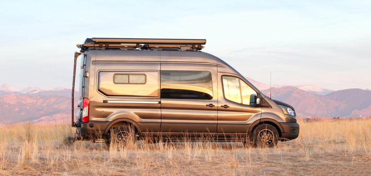 Antero Adventure Van parked in a field