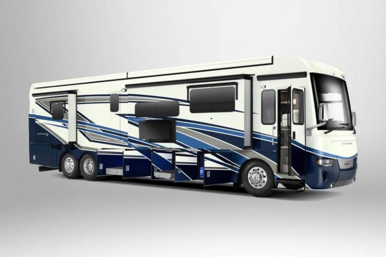 Exterior shot of a 2022 Newmar Ventana RV