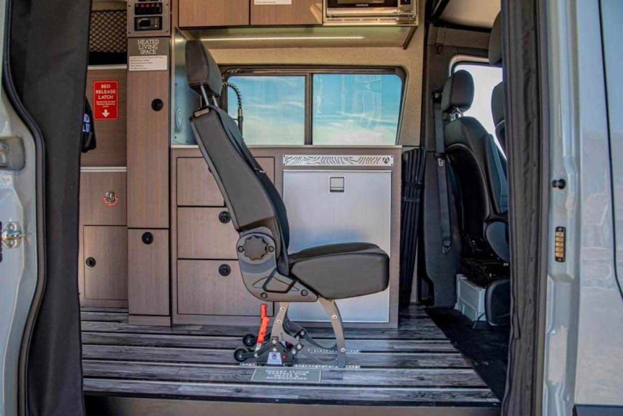 Interior side door view of a 2022 Antero Kakadu RV