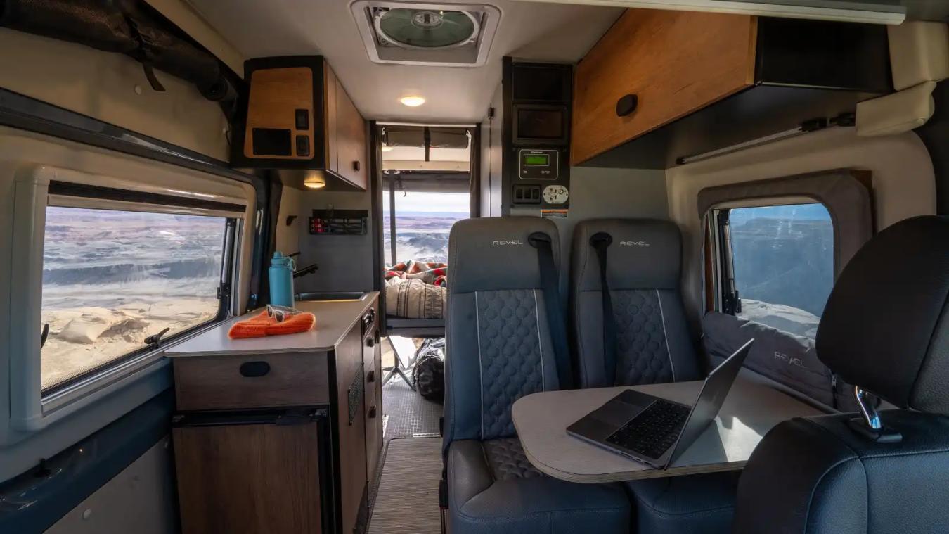 Front to back interior view of the 2024 Winnebago Revel