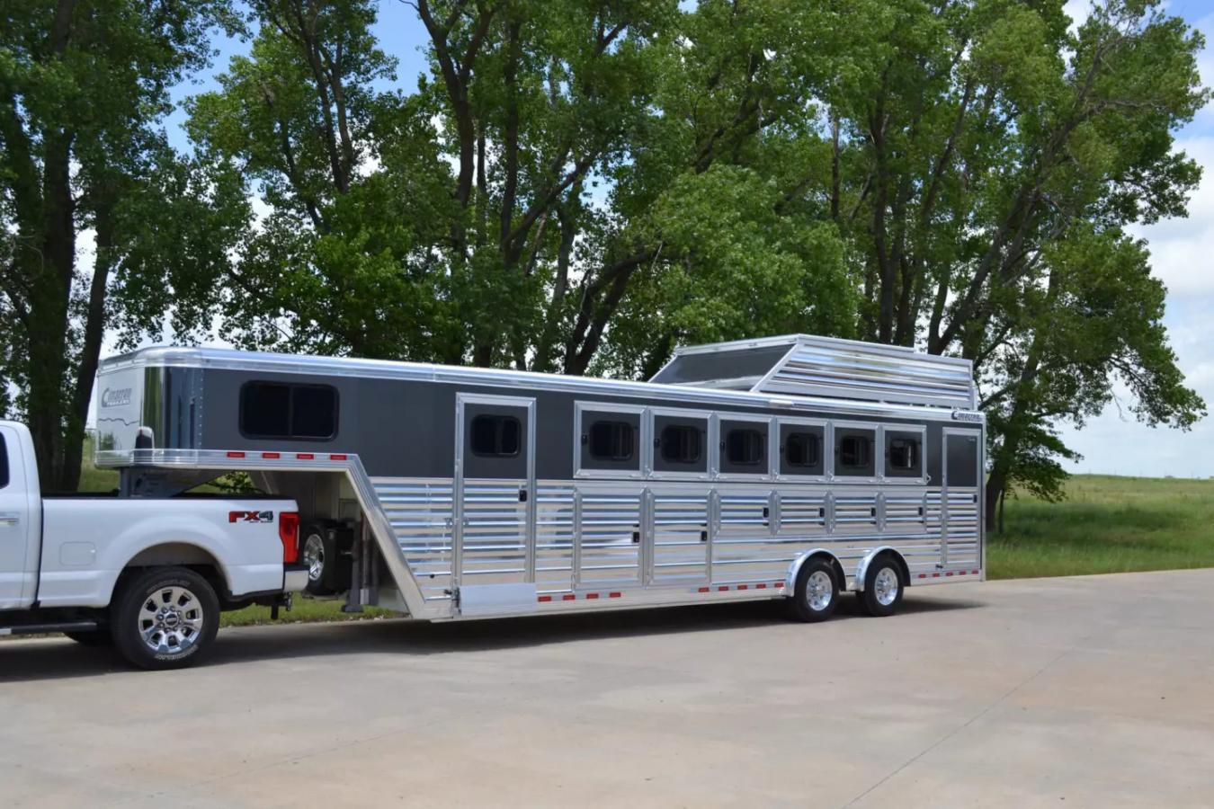 A truck hauling a Cimarron Trailer