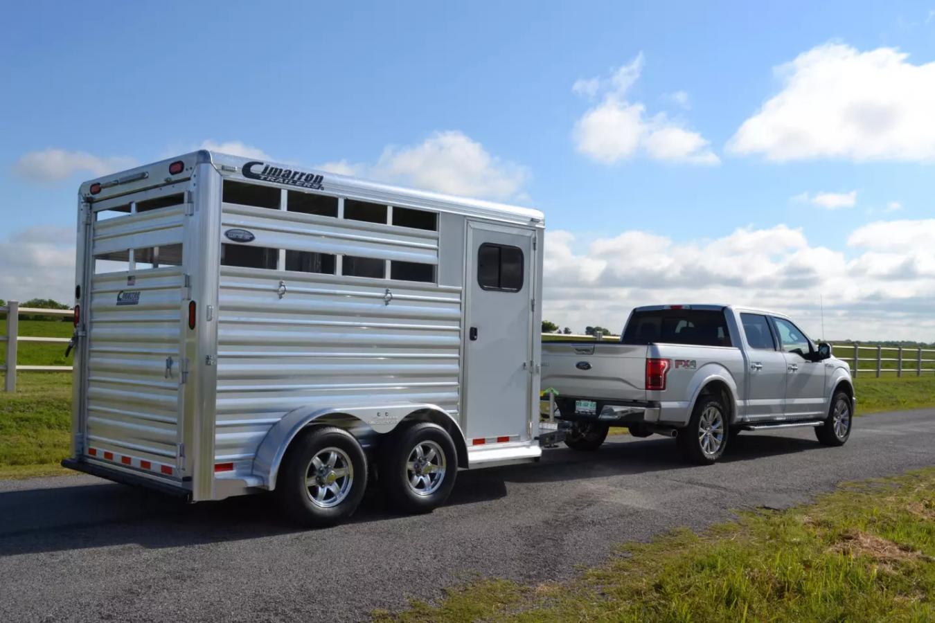 A truck hauling a Cimarron Trailer