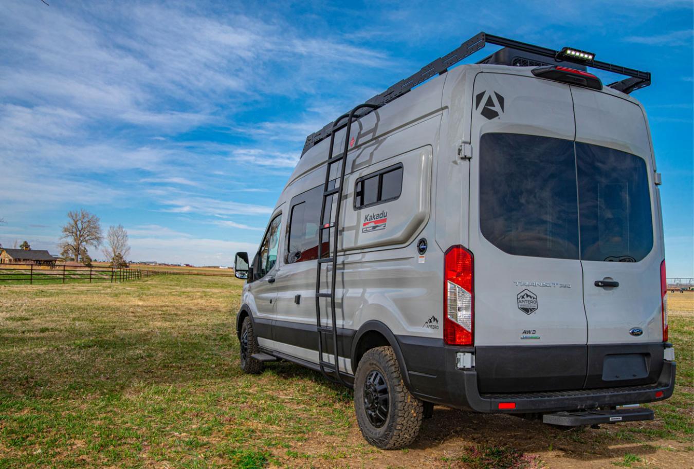 An exterior shot of the back of an Antero Adventure Van