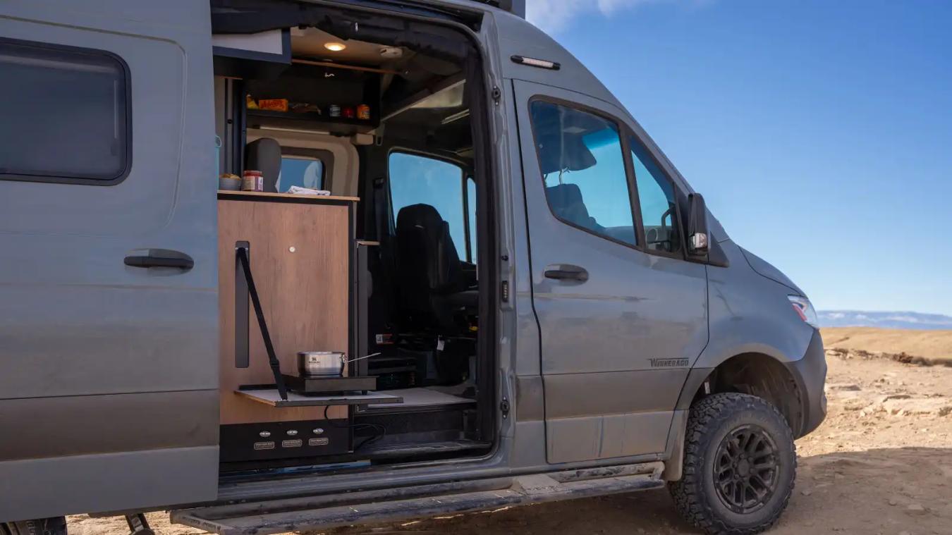 Exterior stovetop of the 2024 Winnebago Revel