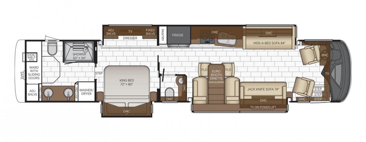 2024 Newmar Essex 4521 RV Floorplan