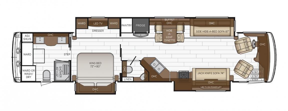 2023 Newmar Dutch Star 4328 RV Floorplan