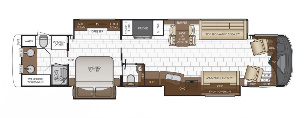 2024 Newmar Essex 4595 RV Floorplan