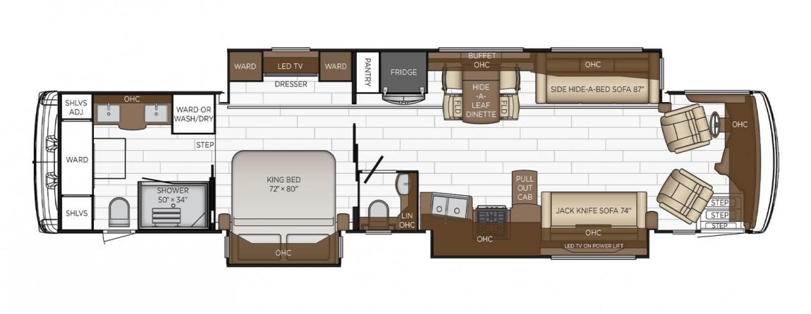 2023 Newmar Dutch Star 4369 RV Floorplan