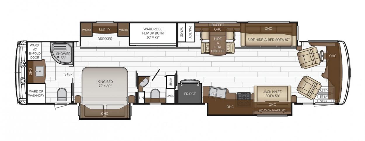 2023 Newmar Dutch Star 4326 RV Floorplan