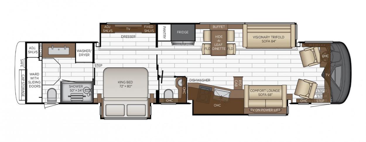 2023 Newmar King Aire 4531 Floorplan