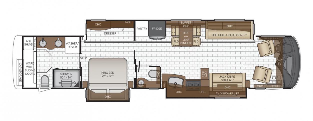 2024 Newmar London Aire 4551 RV Floorplan