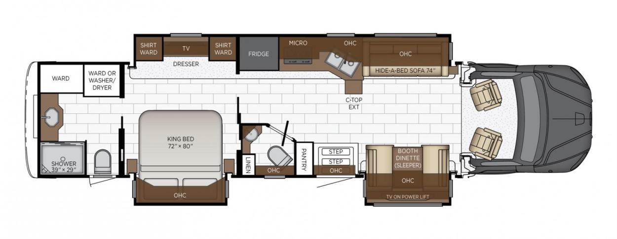 2023 Newmar Super Star 4059 RV Floorplan