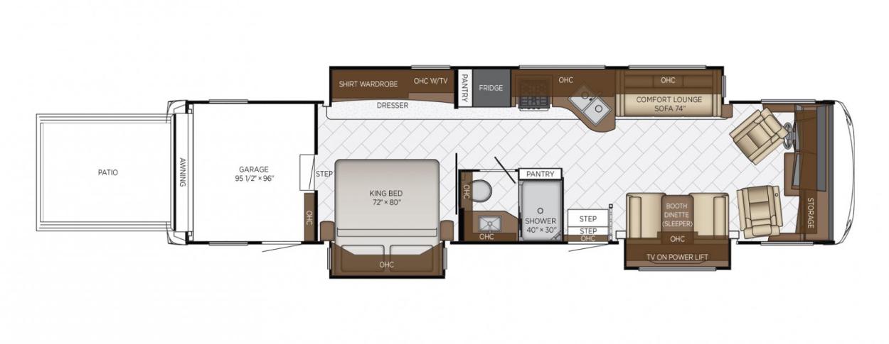 2024 Newmar Canyon Star 3957 RV Floorplan