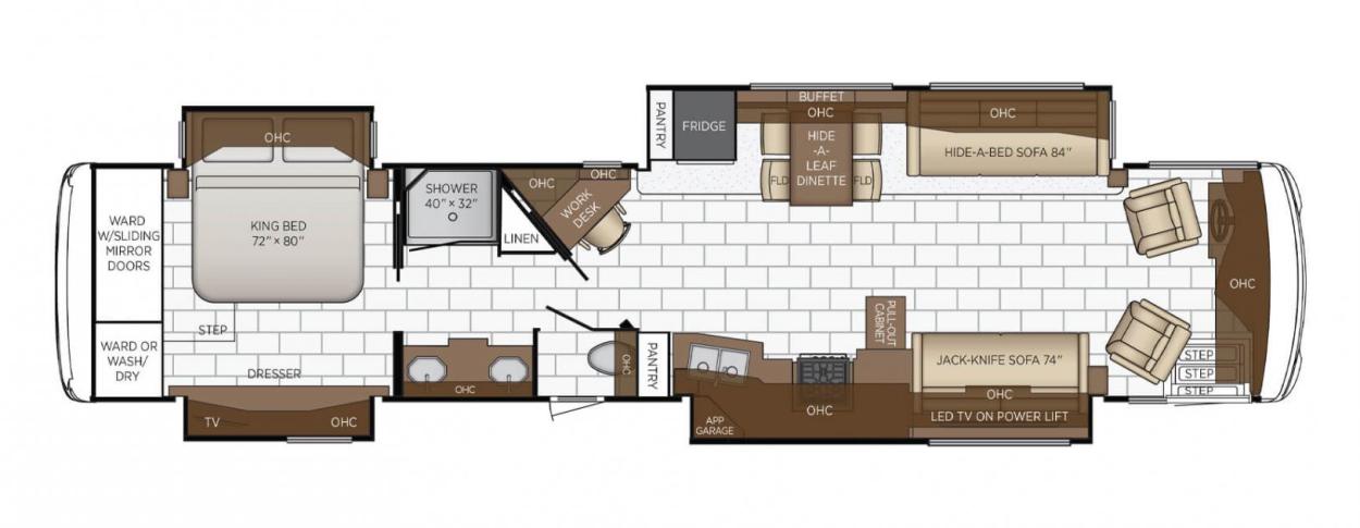 2022 Newmar Ventana 34DS RV Floorplan