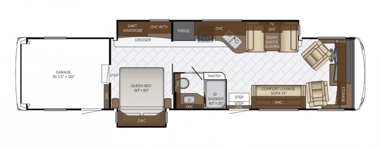 2024 Newmar Canyon Star 3947 RV Floorplan