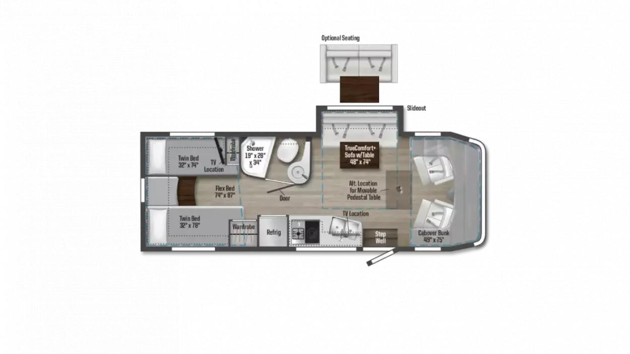 2023 Winnebago Navion 24V Floorplan