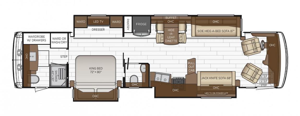 2023 Newmar Dutch Star 4081 RV Floorplan