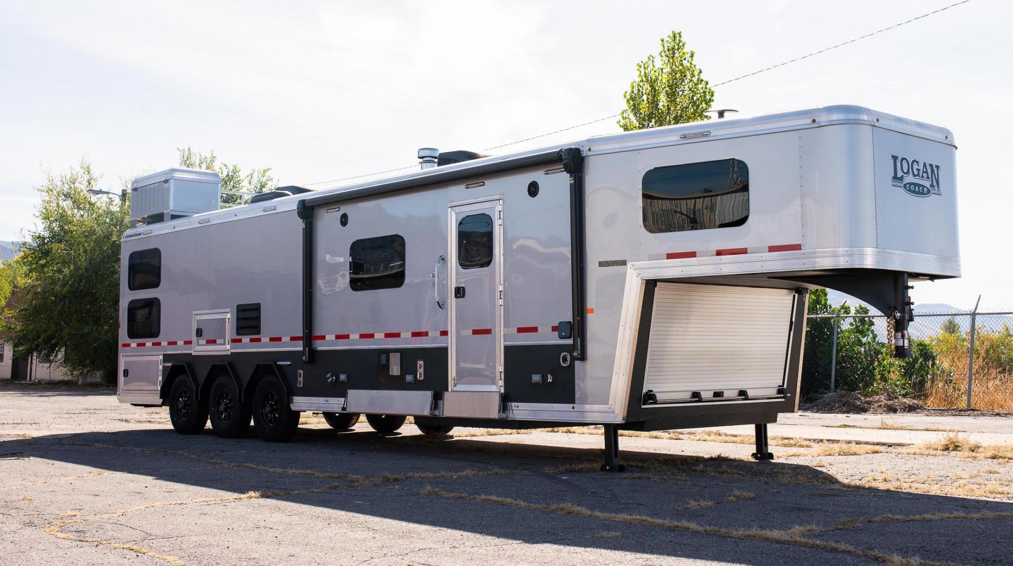 An exterior shot of a Logan Coach Trailer