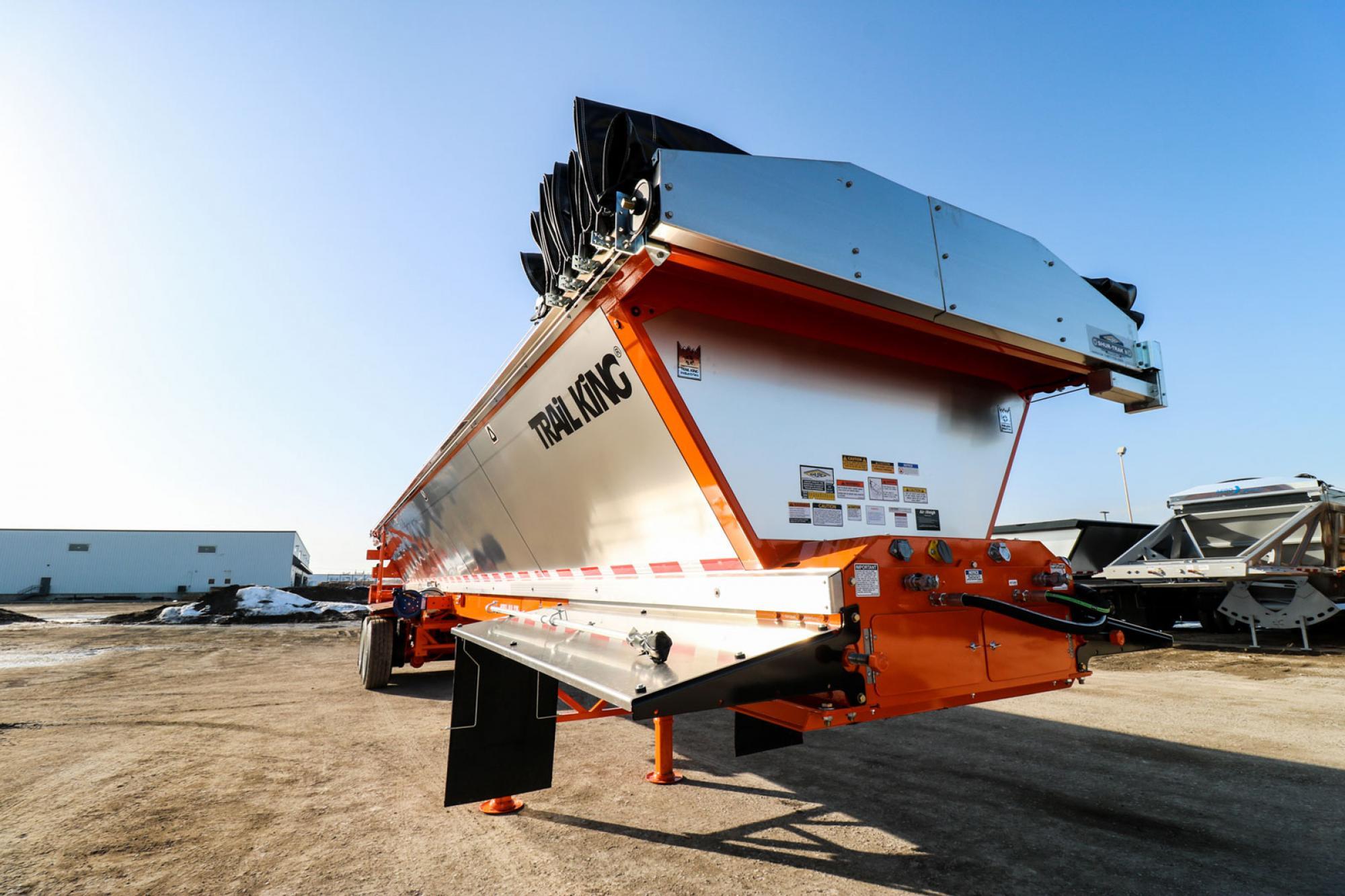 An exterior shot of a Trail King Trailer