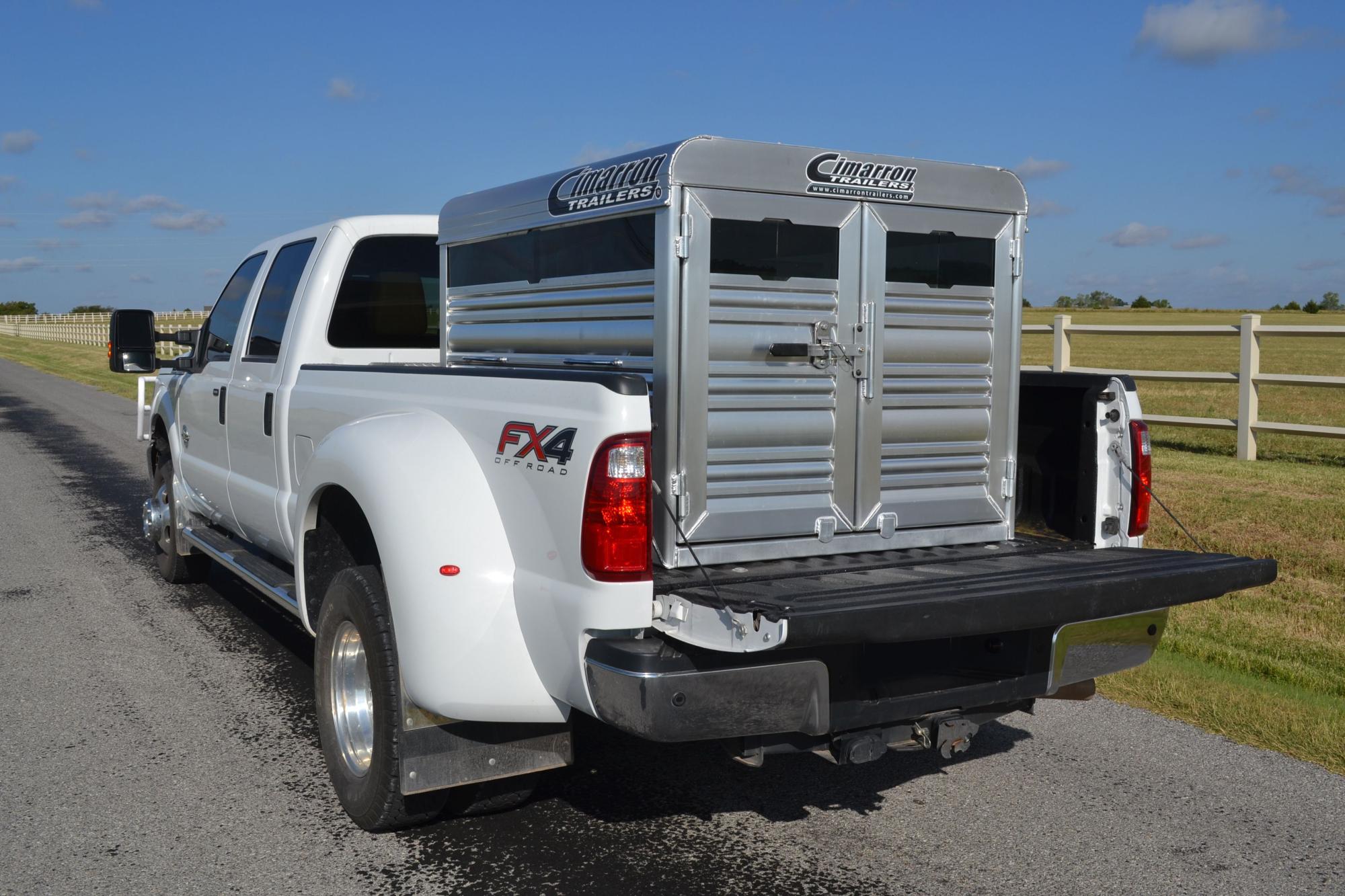 A stock box in the back of a truck